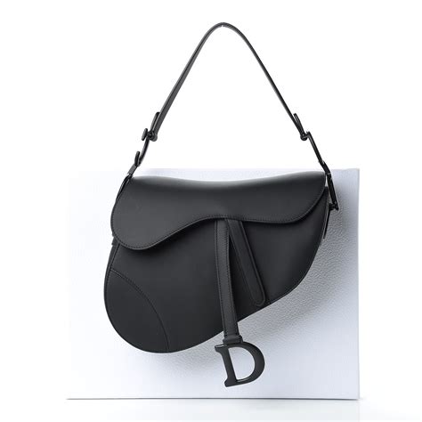 dior saddle bag matte black